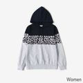 Leopard and Colorblock Long-sleeve Hoodies Family Matching Sweatshirts Color block image 4