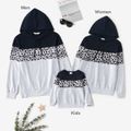 Leopard and Colorblock Long-sleeve Hoodies Family Matching Sweatshirts Color block image 1