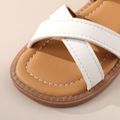 Toddler / Kid Solid Crisscross Vamp Sandals White image 4