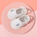 Baby / Toddler Letter Tab Soft Sole Prewalker Shoes White