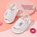 Baby / Toddler Letter Tab Soft Sole Prewalker Shoes White