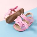 Baby / Toddler Bowknot Decor Solid Knitted Sandals Prewalker Shoes Pink
