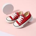 Family Matching Lace Up Front Classic Canvas Shoes Red