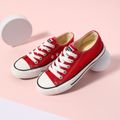 Family Matching Lace Up Front Classic Canvas Shoes Red