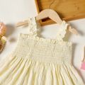 Toddler Girl Smocked Solid Color Cami Dress Creamcolored