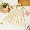 Toddler Girl Smocked Solid Color Cami Dress Creamcolored