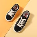 Family Matching Classic Lace Up Front Canvas Shoes Black