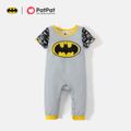 Batman Family Matching Graphic Grey Splicing Short-sleeve T-shirts Grey