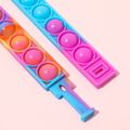 Kids Rainbow Silicone Sensory Stress Relief Toy Bracelet Purple