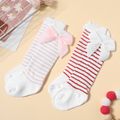 Baby / Toddler Bow Decor Stripe Socks for Girls Pink