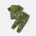 PAW Patrol 2pcs Toddler Boy Camouflage/Dog Print Hooded Short Raglan Sleeve Tee and Elasticized Pants Set Green image 3