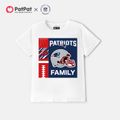 NFL Family Matching Patriots Short-sleeve  Cotton Tee White image 2