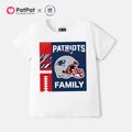 NFL Family Matching Patriots Short-sleeve  Cotton Tee White image 3