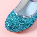 Toddler / Kid Allover Glitter Decor Chunky Heeled Mary Jane Blue