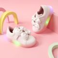 Toddler Dual Bow Decor LED Sneakers Pink