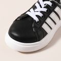 Toddler / Kid Contrast Striped Lace-up Non-slip Sneakers Black