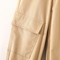 Toddler Boy Worker Style 100% Cotton Cargo Pants Apricot