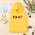 Kid Boy Casual Face Graphic Print Hooded Tank Top Yellow image 1