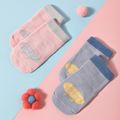 Baby / Toddler Two Tone Letter Graphic Non-slip Grip Socks Pink image 5