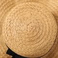 Black Bowknot Decor Straw Hat for Mom and Me Khaki image 3