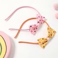 2-pack Ribbed Polka dots Bow Heart Bow Headband for Girls Color-A