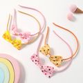 2-pack Ribbed Polka dots Bow Heart Bow Headband for Girls Color-A
