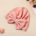 Baby Solid Textured Bow Turban Hat Rose Gold image 5