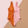 Color Block Onepiece Family Matching Swimsuits Color block