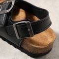 Family Matching Buckle Decor Footbed Sandal Black