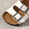 Family Matching Buckle Decor Footbed Sandal Creamy White