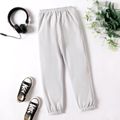 Kid Girl Sporty Striped Breathable Ankle Length Thin Pants for Summer/Fall Grey image 3