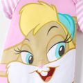 Looney Tunes Baby Boy/Girl Cartoon Animal Print Striped Short-sleeve Jumpsuit Light Pink image 5