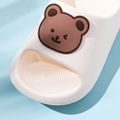 Toddler / Kid Cartoon Cute Bear Pattern White Slippers White image 3