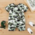 Baby Boy Letter Print Camouflage Short-sleeve Romper CAMOUFLAGE