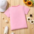 Kid Girl Cute Food Patch Embroidered Short-sleeve Tee Pink