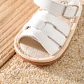 Baby / Toddler Solid Braided Sandals Prewalker Shoes White image 5