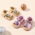 Baby / Toddler Glossy Crisscross Vamp Open Toe Sandals Prewalker Shoes Gold image 2
