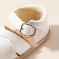 Baby / Toddler Crisscross Vamp Solid Open Toe Prewalker Shoes White
