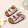 Family Matching Floral Print Buckle Velcro Footbed Sandal Light Pink image 2