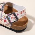 Family Matching Floral Print Buckle Velcro Footbed Sandal Light Pink image 4