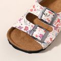 Family Matching Floral Print Buckle Velcro Footbed Sandal Light Pink