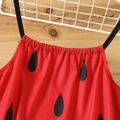Kid Girl Watermelon Print Colorblock Cami Dress Watermelonred image 2