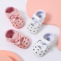 Baby / Toddler Heart Hollow Bow Decor Prewalker Shoes White image 3