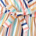 Kid Girl Colorblock Stripe Belted Cami Dress COLOREDSTRIPES