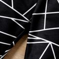 Hose mit geometrischem Aufdruck aus Leder für Jungen schwarz