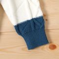 Baby Boy/Girl Striped Round Neck  Long-sleeve Cable Knit Pullover Sweater Dark Blue/white