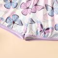 Toddler Girl Butterfly Print Cami Rompers Light Purple