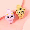 Kids Cartoon Animal Flip Up LED Electronic Watch Pink