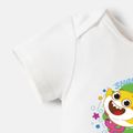 Baby Shark Baby Boy/Girl Cotton Short-sleeve Graphic Romper White image 4