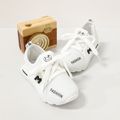 Toddler / Kid Letter Graphic Lace-up LED Sneakers White image 3